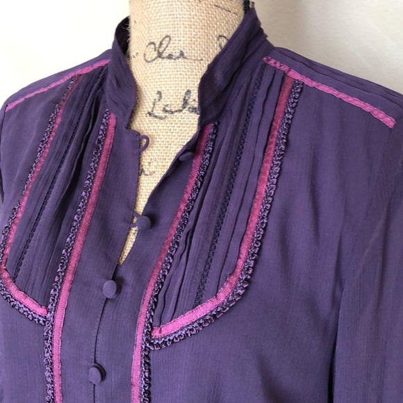 NWT Coldwater Creek long sleeve blouse top - Picture 3 of 8